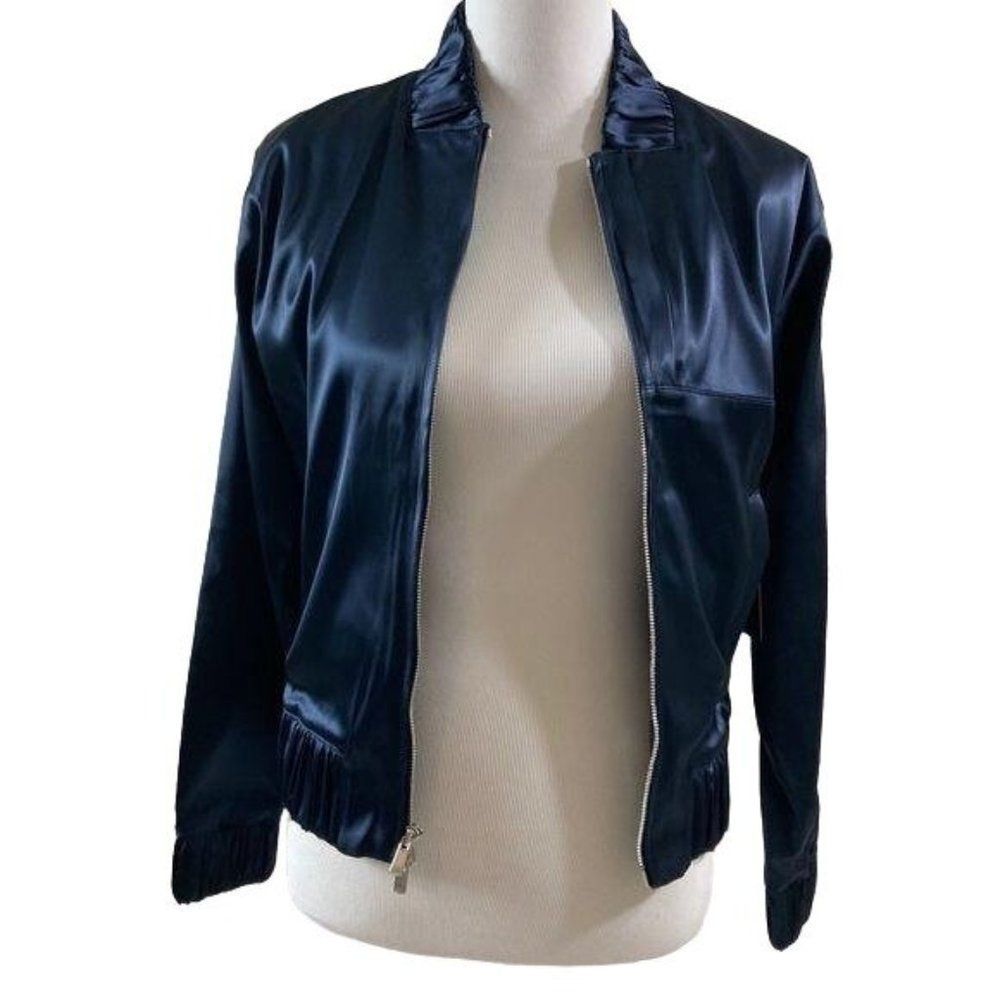 APL Athletic Propulsion Lab Women’s the Perfect Bomber Jacket Navy Small NWT - Picture 2 of 13